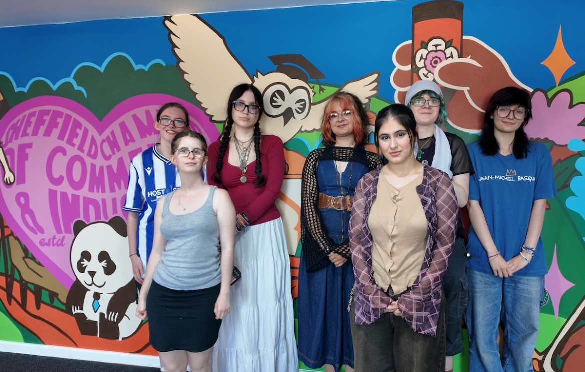 The Sheffield College students create striking mural celebrating city’s spirit