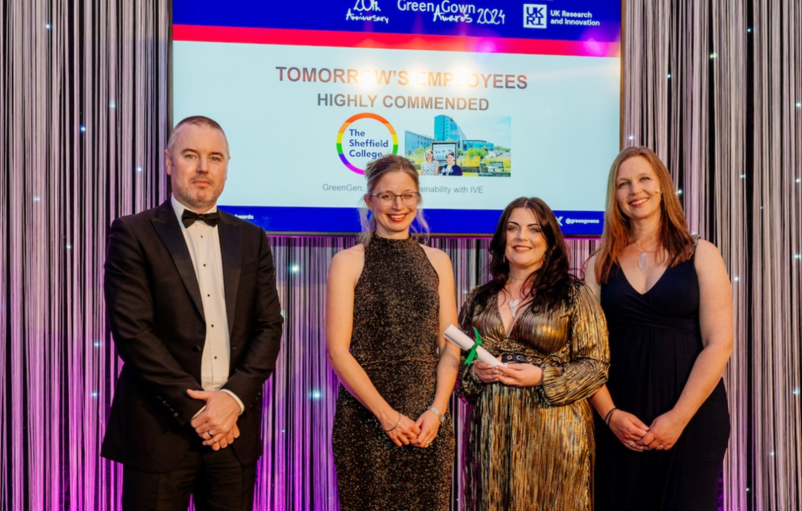 The Sheffield College is highly commended in Green Gown Awards 2024