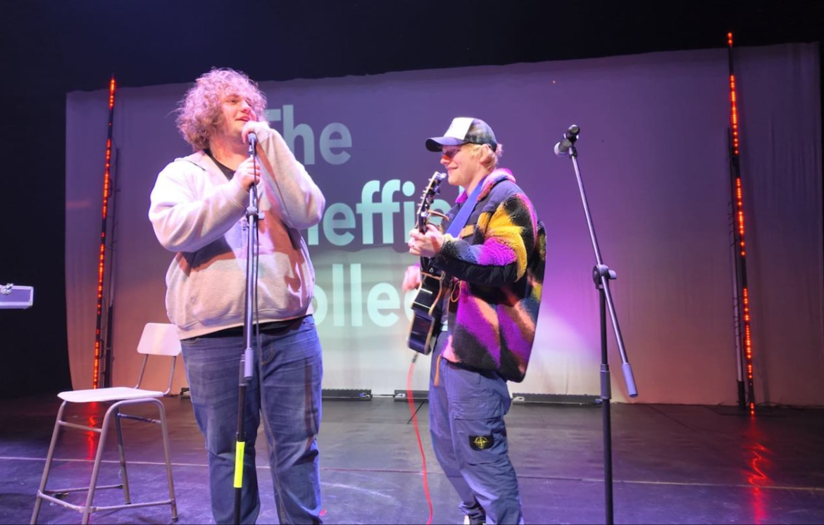 Global superstar Ed Sheeran performs with music students during surprise visit to The Sheffield College